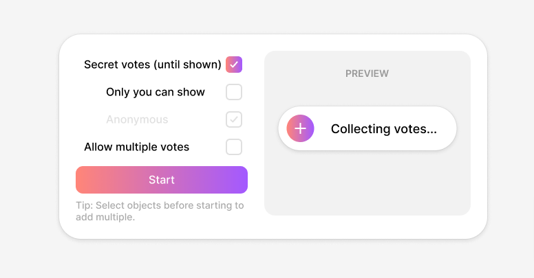 Free FigJam Simple Vote Widget